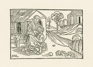 Kardeş Claus kulübenin önünde by Albrecht Dürer or Duerer