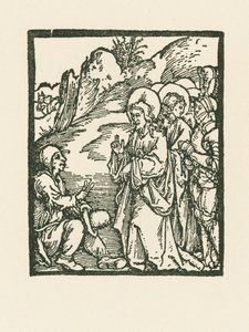 İsa bir cüzamlıyı iyileştiriyor by Albrecht Dürer or Duerer