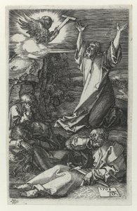 zeytin ağaçlarının bahçesinde İsa by Albrecht Dürer