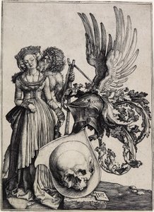 Kafatası ile Arması, c. 1503 by Albrecht Dürer