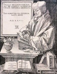 Rotterdam Erasmus (Rotterdam 1466-1469 - Basel 1536), hümanist ve ilahiyatçı by Albrecht Dürer