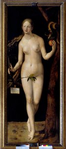 Albrecht Durer (1471-1528) tarafından Havva Tablosu, ahşap üzerine yağlı boya by Albrecht Dürer