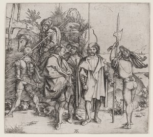 Atlı Beş Asker ve Bir Türk, 1495-96 by Albrecht Dürer