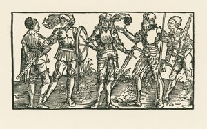 Şövalyeler ve Askerler by Albrecht Dürer or Duerer