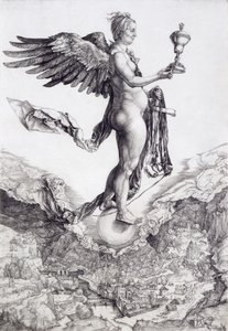 Nemesis (The Great Fortune) (gravür) (ayrıca bkz. 73790) by Albrecht Dürer