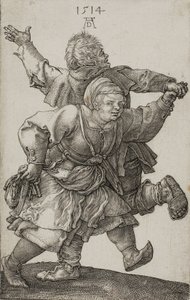 Köylü çift dans ediyor, 1514 by Albrecht Dürer