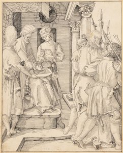 Pilatus ellerini yıkıyor by Albrecht Dürer
