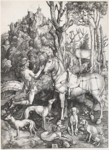 Aziz Eustace, c. 1500-1501 (gravür) by Albrecht Dürer