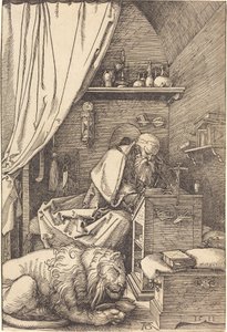 Hücresindeki Aziz Jerome by Albrecht Dürer