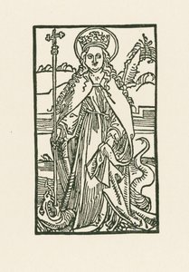 Azize Margaret. Hortulus Anime için illüstrasyon. Michael Furter tarafından basılmıştır, Basel by Albrecht Dürer or Duerer