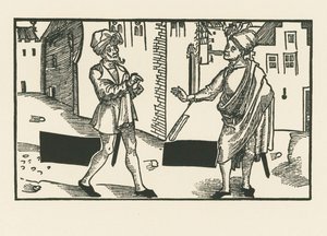Sannio ve Syrus, c.1492-93 (gravür) by Albrecht Dürer or Duerer