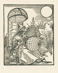 Elinde Küre Tutan Oturan Astronom by Albrecht Dürer or Duerer