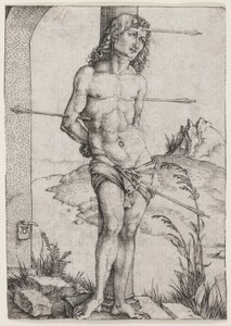 Sütundaki Aziz Sebastian by Albrecht Dürer