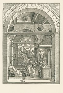 Müjde, 1503 civarı (gravür) by Albrecht Dürer or Duerer