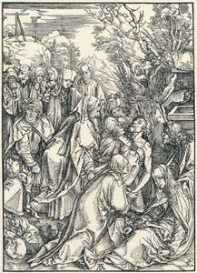 The Entombment, from the Great Passion, c.1496-97 (tahta baskı) by Albrecht Dürer