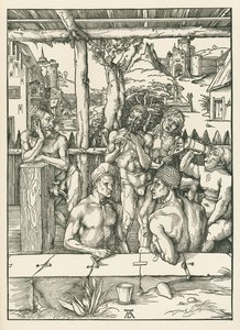 Erkekler Hamamı, c.1496-97 (gravür) by Albrecht Dürer or Duerer