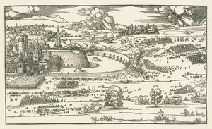 Bir Kalenin Kuşatılması. Sol blok by Albrecht Dürer or Duerer