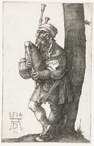 Gayda oyuncusu by Albrecht Dürer or Duerer