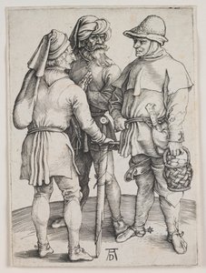 Konuşan Üç Köylü, 1497 civarı (gravür) by Albrecht Dürer or Duerer
