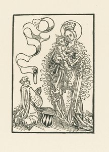Albrecht von Bonstetten tarafından tapınılan Meryem Ana by Albrecht Dürer or Duerer