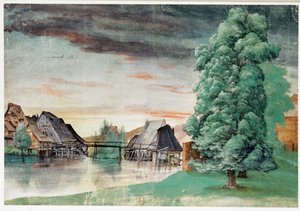 Weidenmuehle - Söğütlerin altındaki değirmen by Albrecht Dürer or Duerer