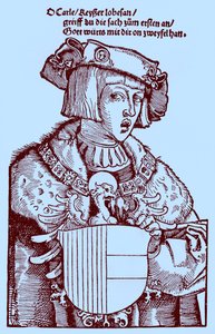 Gençlik Charles V (1500-1558) (gravür) by Albrecht Dürer