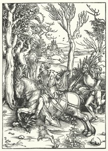 Şövalye ve Landsknecht by Albrecht Dürer