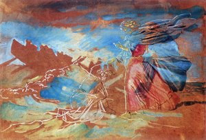 Suda Yürüyen İsa'. Alexander Ivanov (c1840-1875) Rus ressam.Tretiakov Galerisi, Moskova.