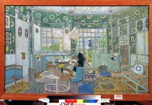 Oyun parçası le petit Eyolf de Henrik (Henri) Johan Ibsen (1828-1906) için hazırlık dekoru (H.Ibsen