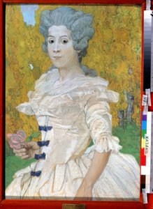 ""Portrait de markiz"" Peinture de Alexander Yakovlevich Golovin (Alexandre Golovine) (1863-1930) 1908 Tataristan Cumhuriyeti Devlet Sanat Müzesi, Kazan by Aleksandr Jakovlevic Golovin