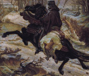 Bir Kadın Esir ile Slav Kontu by Aleksandr Jakovlevic Golovin