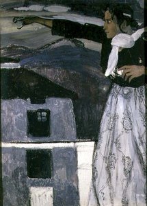 Grili Kadın (tuval üzerine yağlı boya) by Aleksandr Jakovlevic Golovin