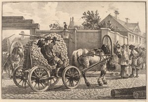 Arabada Odun Taşıyan Rus Hamal by Aleksandr Osipovich Orlovskii