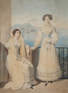 Kontes Kızkardeşlerin Portresi Dorothea 1804-1863 ve Catherine 1803-1888 von Tiesenhausen, 1825