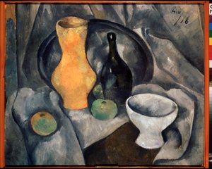 Natürmort. Alexander Vasilyevich Shevchenko (Alexander Shevchenko) (1883-1948), tuval üzerine yağlı boya