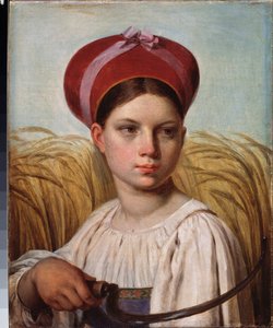 Reaper - Boyama Alexei Gavrilovich Venetsianov (1780-1847), tuval üzerine yağlıboya, 19. yüzyıl Rus sanatı, romantizm - Devlet Rus Müzesi, Saint Petersburg