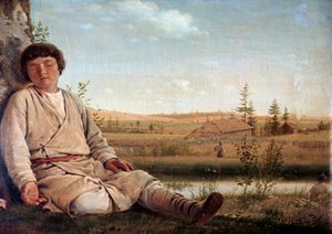 Uyuyan Çoban, Aleksey Venetsianov (1780-1847) by Aleksei Gavrilovich Venetsianov