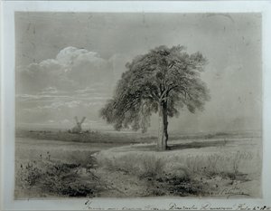 Yel değirmeni ile manzara by Alexei Kondratjewitsch Sawrassow
