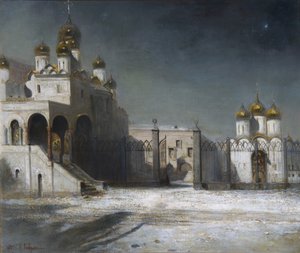Geceleri Moskova Kremlin