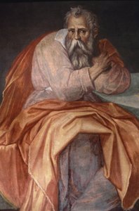 Peygamber Yeremya, Ospedale degli Innocenti, Floransa (fresk) by Alessandro Allori