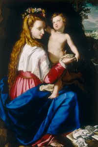 çocuklu bakire by Alessandro Allori