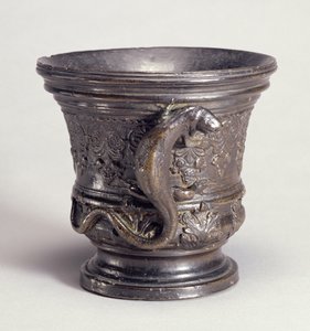 Kertenkele Şeklinde Saplı Harç, c.1500 (bronz)