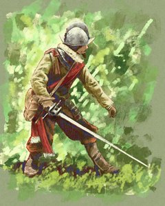 1600'lerin İspanyol fatihi askeri Güney Amerika ormanında (resim) by Alessandro Lonati