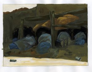 Birinci Dünya Savaşı: Uyumak için bir sipere sığınan kıllı Fransız ordusu by Alessandro Lonati