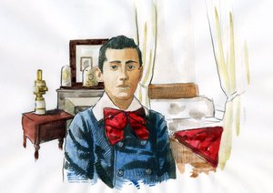 Marcel Proust genç teyzesi Elisabeth'in odasında (kağıt üzerine mürekkep) by Alessandro Lonati