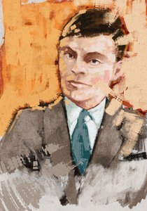 Matematikçi Alan Turing'in Portresi, 2023 (çizim) by Alessandro Lonati