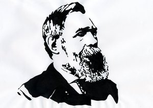 Friedrich Engels'in Portresi (1820-1895), Alman sosyalist teorisyen ve politikacı (Alman filozof, sosyal bilimci ve gazeteci Friedrich Engels) by Alessandro Lonati