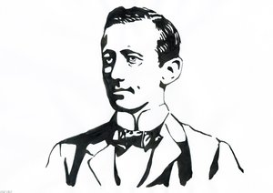 Guglielmo Marconi'nin Portresi (1874-1937), İtalyan fizikçi, telgrafın mucidi by Alessandro Lonati