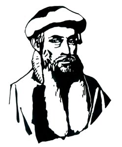 Johannes Gensfleisch dit Gutenberg'in Portresi (1400-1468), Alman Yazıcı (Johannes Gutenberg'in Portresi) İllüstrasyon, Alessandro Lonati by Alessandro Lonati