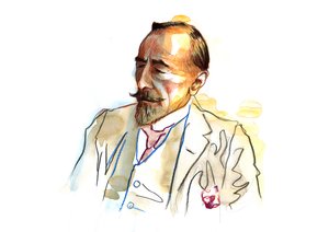 Joseph Conrad'ın Portresi (1857 - 1924), 1920 - 1923 civarında İngiliz yazar (İngiliz yazar Joseph Conrad'ın portresi) by Alessandro Lonati
